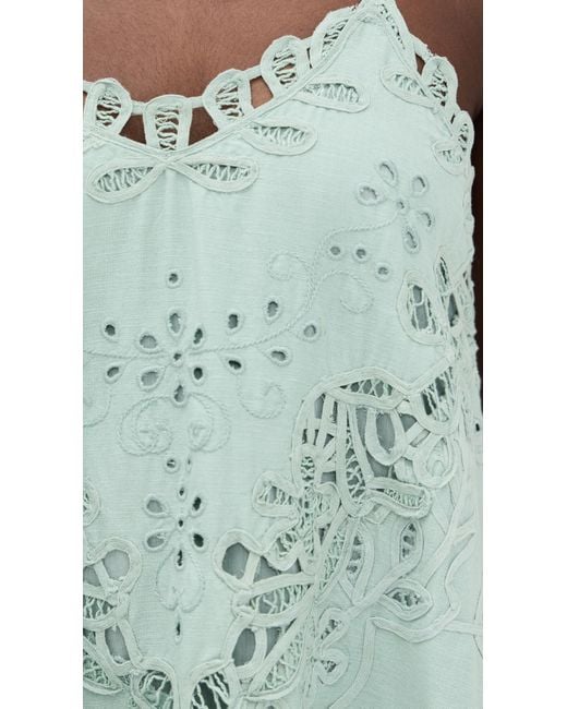 Sea Green Iyla Soutache Slip Midi Dress