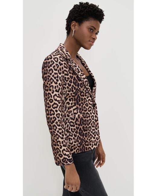 Alice + Olivia Black Macey Fitted Notch Collar Blazer