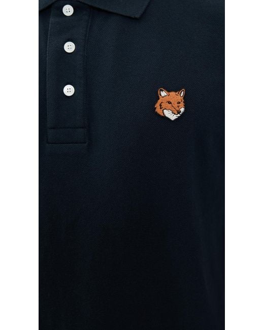 Maison Kitsuné Blue Fox Head Patch Regular Polo for men