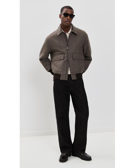 Theory Black Modern Aviator Jacket for men