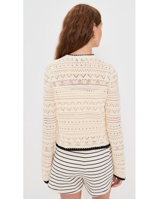La Ligne White Mallory Cardigan