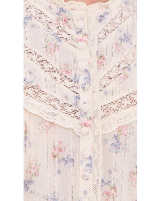 LoveShackFancy White Miah Top
