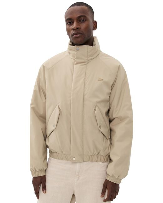 Lacoste Natural High Collar Bomber Jacket for men