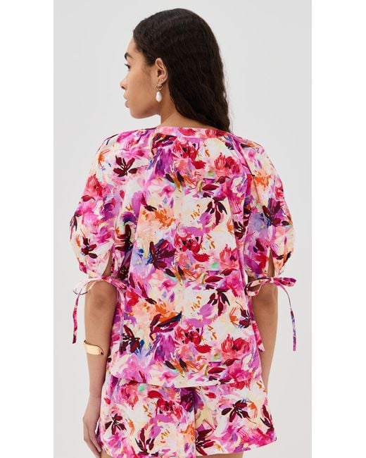 Ulla Johnson Red Vienne Blouse