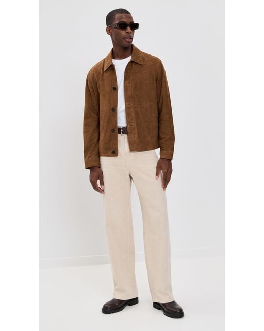 Theory Brown Amos Suede Jacket for men
