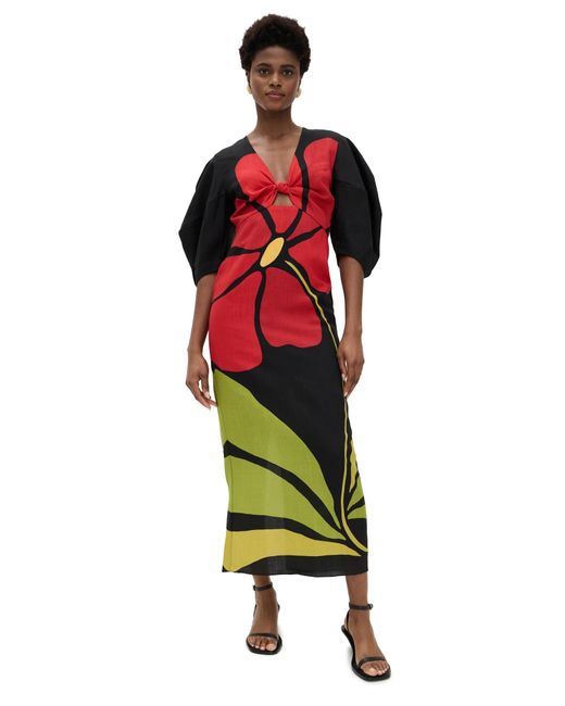 Cala De La Cruz Red Gaia Dress