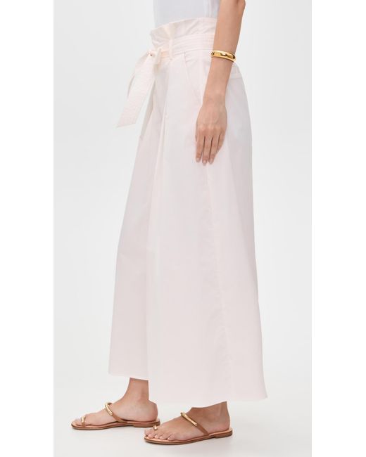 L'Agence Pink Lowen Paperbag Cropped Pants