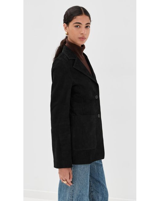 Rohe Black Suede Cinched Blazer