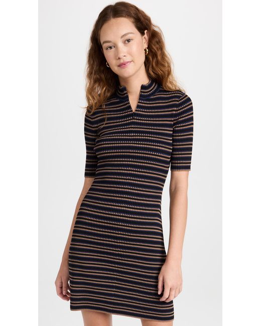 Theory Synthetic Stripe Zip Dress in Black Lyst