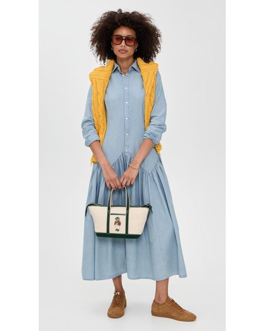 Polo Ralph Lauren Blue Chambray Long Sleeve Shirt Dress
