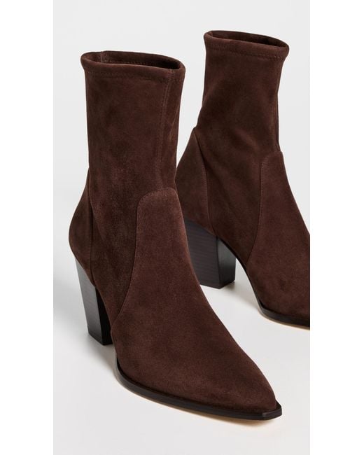 Stuart Weitzman Brown Jolene Booties