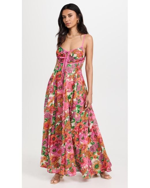 Free People Red Free Peope Dream Weaver Maxi Dress