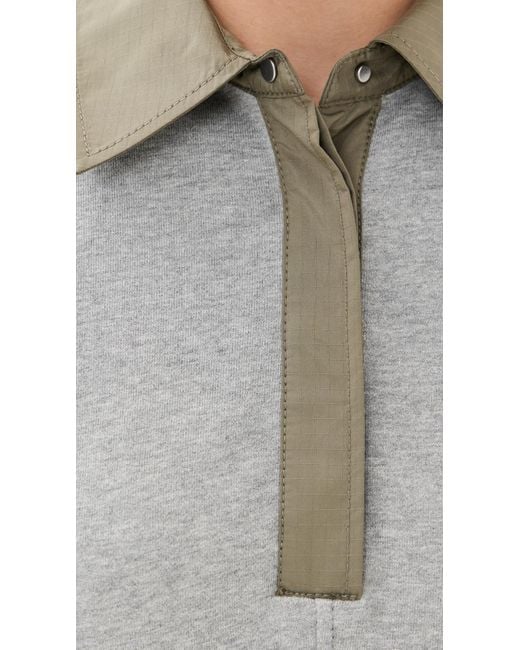 3.1 Phillip Lim Gray Polo Dress With Ripstop Combo Melange