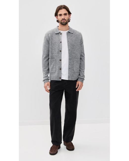 Rhythm Gray Mohair Whip Stitch Knit for men