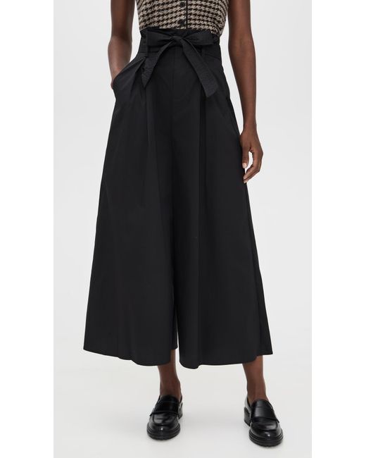 L'Agence Black Lowen Paperbag Crop Pants