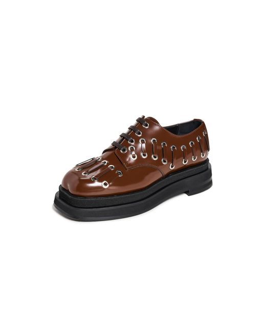 Simone Rocha Heart Toe Platform Grommet Brogues Shoes in