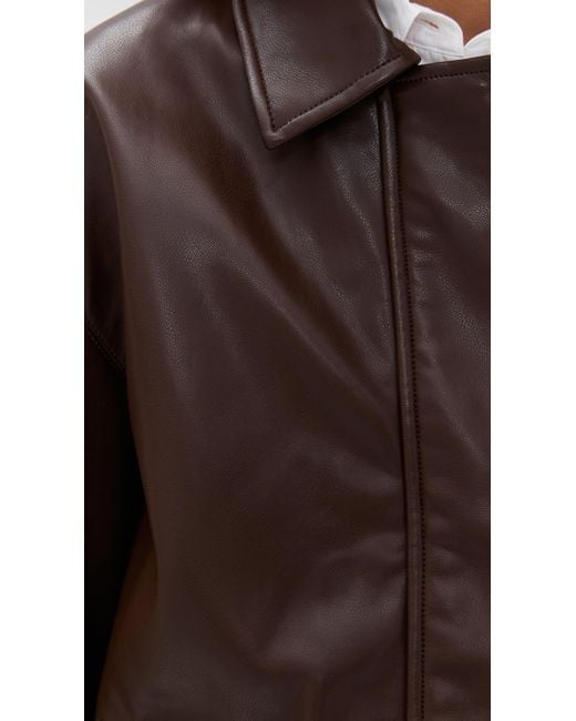 Enza Costa Brown Leather Jacket