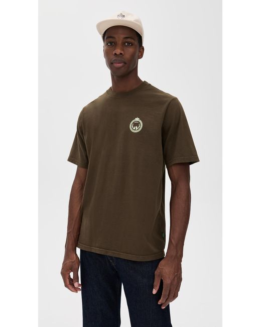 Malbon Golf Brown Bermuda Maxwell Tee for men