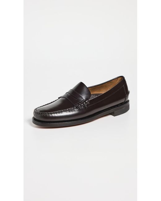 Sebago Black Classic Dan Leather Loafers for men