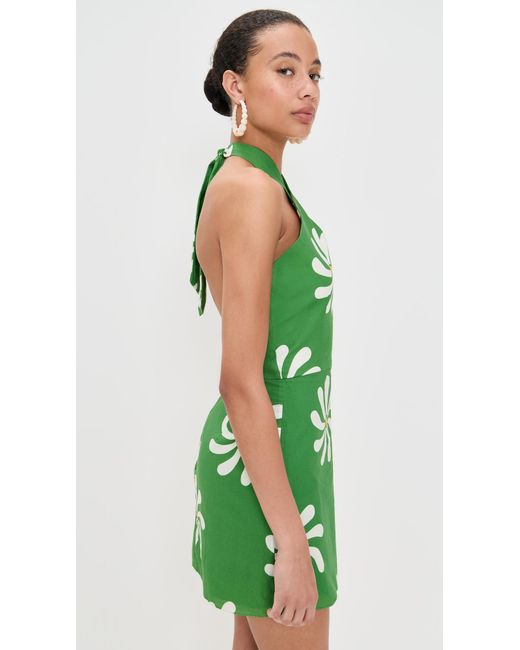 cala de la cruz green dress Odele printed maxi dress in green - Cala De La Cruz