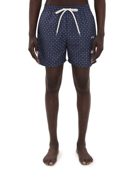 Les Deux Blue Stan Ornament Aop Swim Shorts 2.0 for men