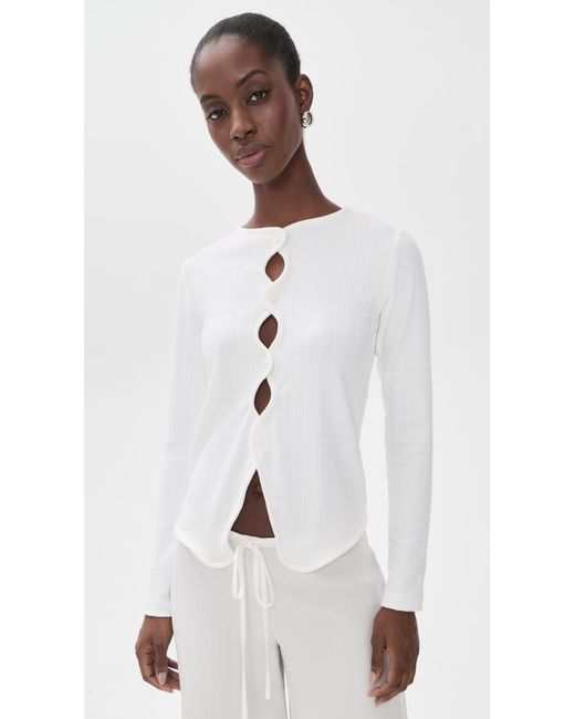 Sixxta White Helen Top