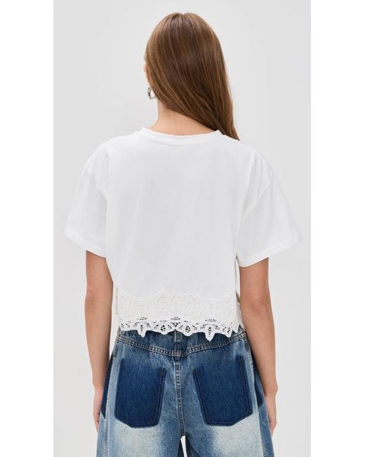 LoveShackFancy Blue Karolin Tee