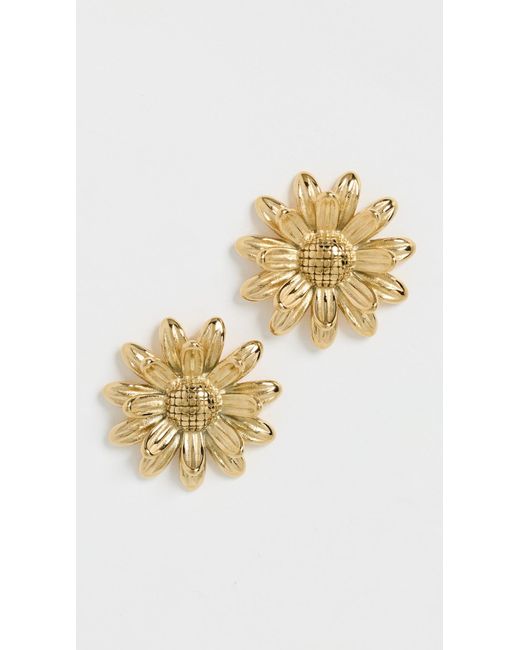 Shashi White Daffodil Stud Earrings