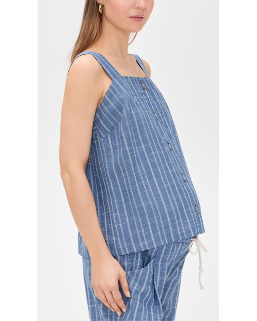 HATCH Blue The Yasmine Top