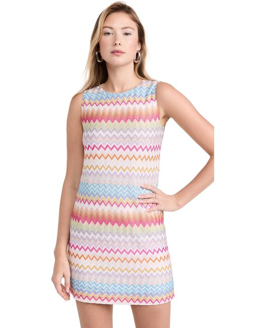 Missoni Multicolor Zigzag Metallic Pouch Dress