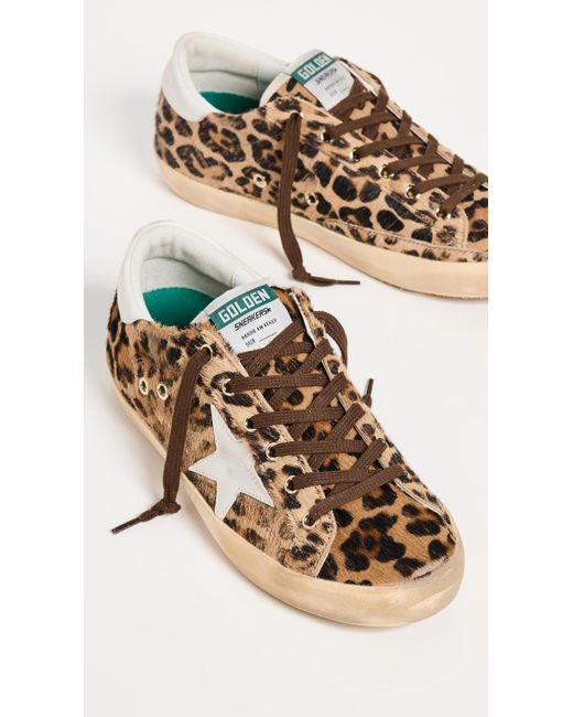 Golden Goose Super Star Horsy Leo Upper Leather Star Sneakers | Lyst