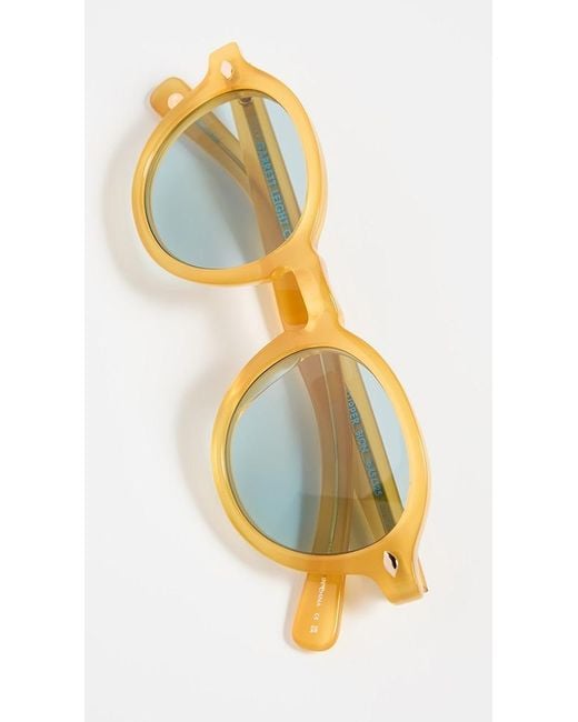 Garrett Leight Yellow Flipper Sunglasses