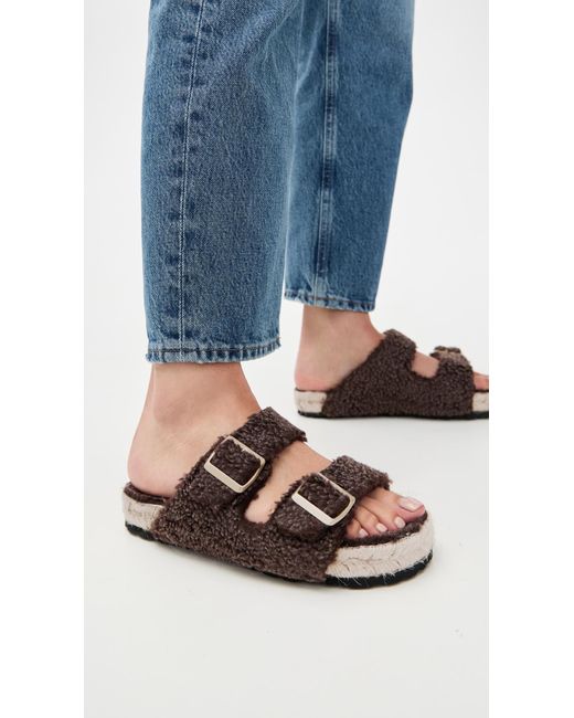Manebí Black Nordic Fur Sandals