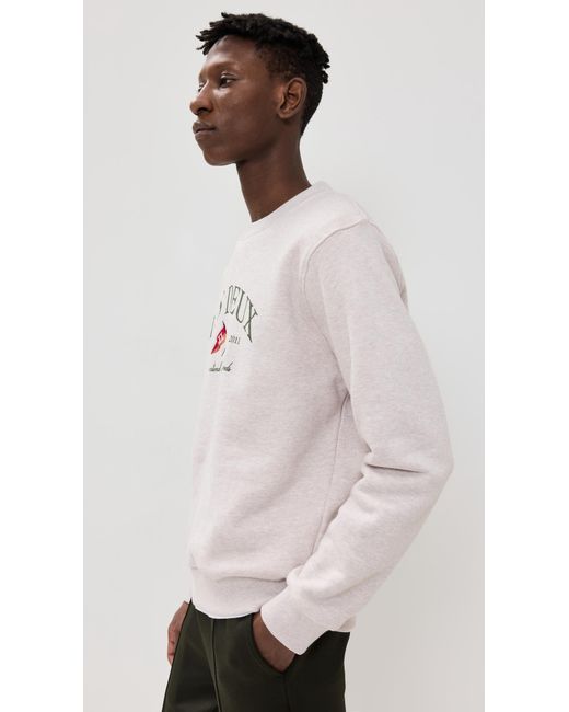 Les Deux White Ivy League Sweatshirt for men