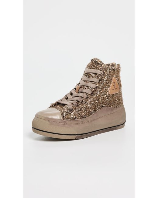 R13 Brown Kurt High Top Sneakers