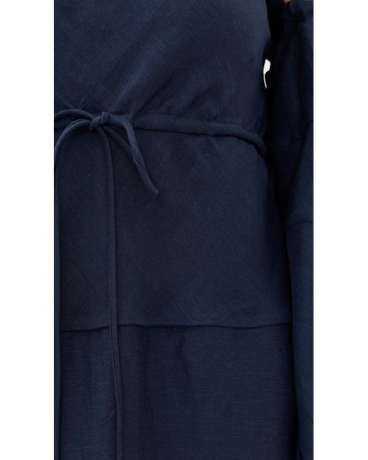 Rosie Assoulin Blue Balloon Sleeve Dress