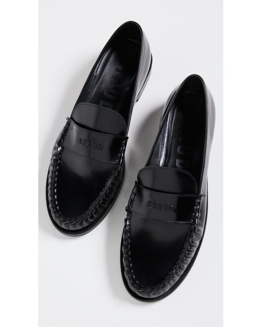 Staud Black Loulou Loafers