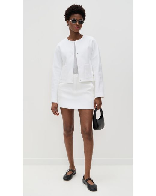 Vince White Collarless Jacket