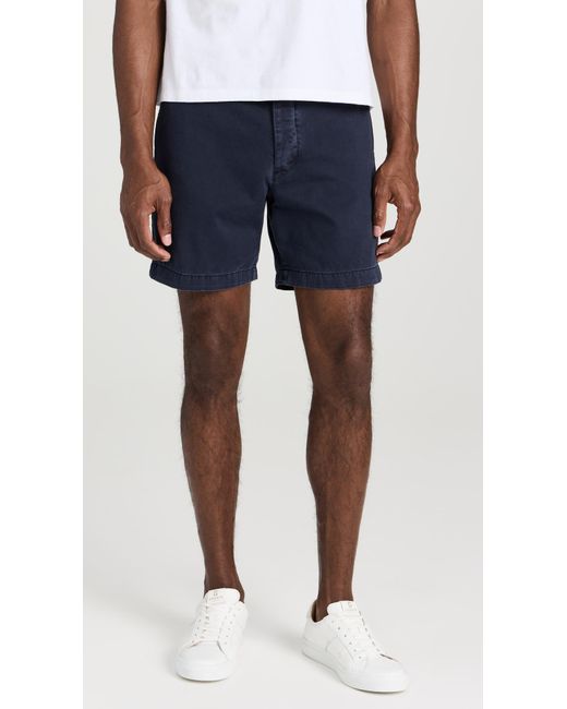 Alex Mill Blue Flat Front Short In Vintage Washed Chinos for men