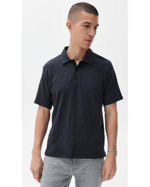 Rag & Bone Black Classic Flame Polo for men