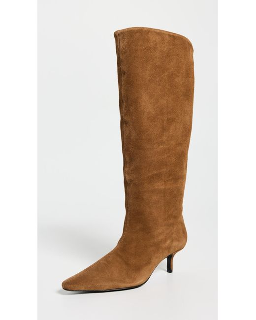 Black Suede Studio Brown Sutton Suede Boots 50Mm