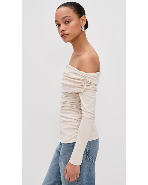 Susana Monaco White Carryover One Shoulder Top