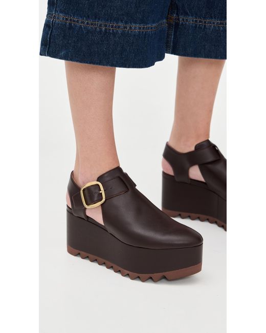 Stella McCartney Brown Elyse Alter Mat Sandals
