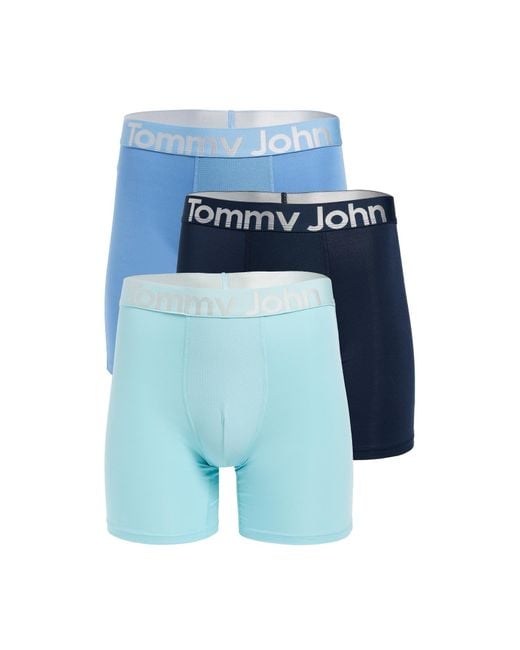 Tommy John Blue 360 Sport 6 Boxer Briefs 3 Pack for men