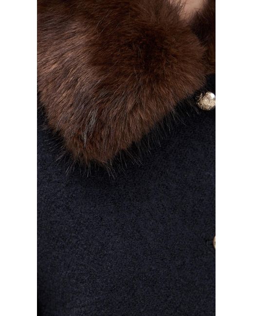 DUNST Black Boucle Wool Half Coat
