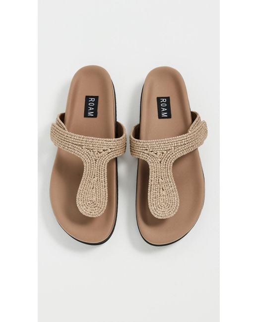 Roam Natural Raffy T Strap Slides