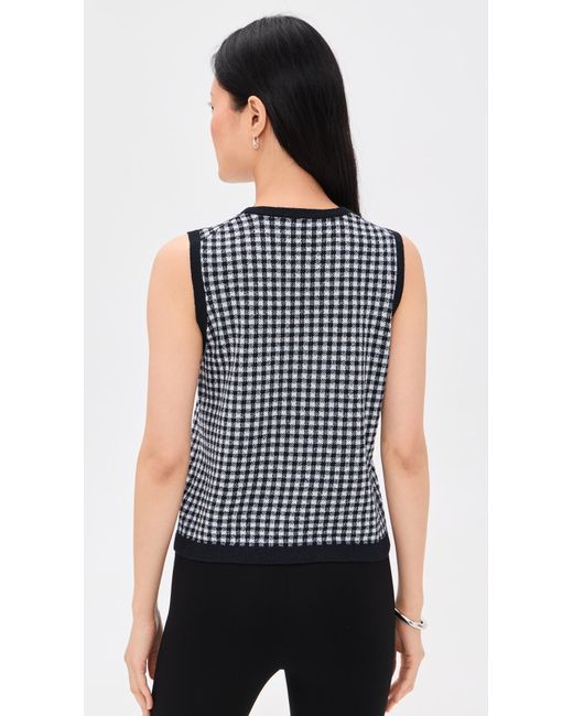 Vince Black Gingham Tank
