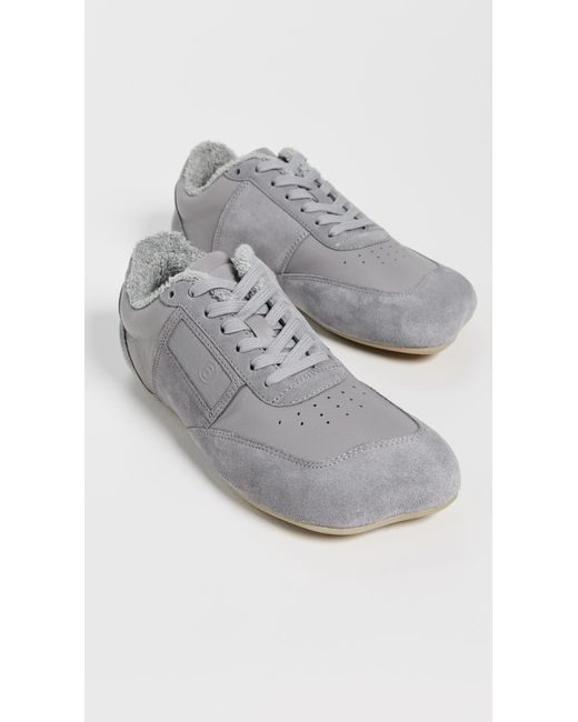 MM6 by Maison Margiela White Leather Sneakers