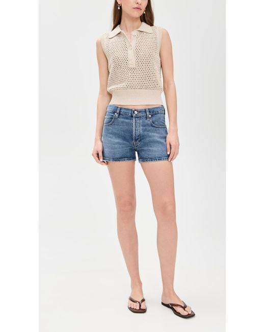 FRAME Blue The Hang Shorts