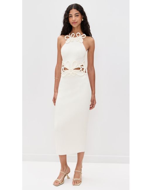 Cult Gaia White Jena Knit Dress
